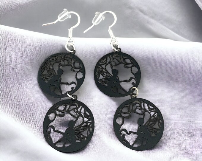 Tinker Bell Earrings, Tinker Bell Fairy Earrings,Dangle Tinker Bell Earrings, Dangle Earrings