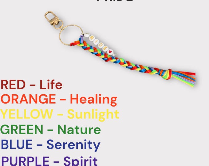 Chinese Knotting Cord Pride Keychains, Pride Keychains, Rainbow Keychains