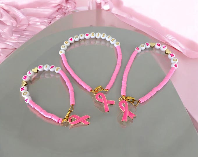Breast Cancer Awareness Jewelry, Breast Cancer Awareness Support Jewelry, Breast Cancer Earrings, Cancer Awareness Bracelets, and Necklaces.