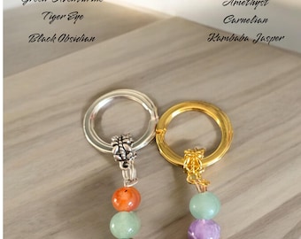 Keychains, Zodiac Keychains, Chakra Beads Keychain, Zodiac Gemstone Keychains, Zodiac Healing Stone Keychains