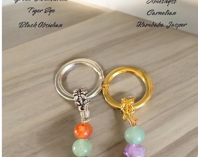 Keychains, Zodiac Keychains, Chakra Beads Keychain, Zodiac Gemstone Keychains, Zodiac Healing Stone Keychains