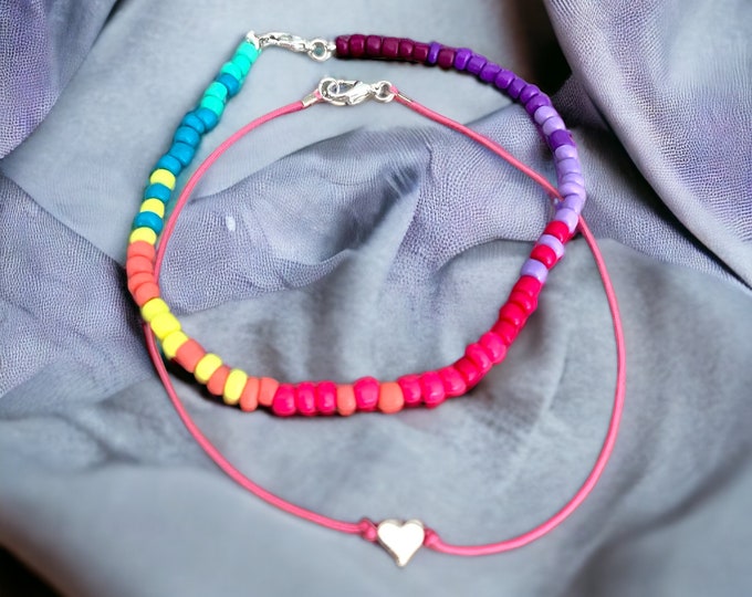 Teen Girls Set of 2 Anklets