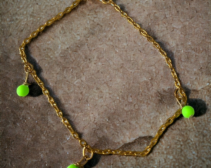 Three charm chain anklet.