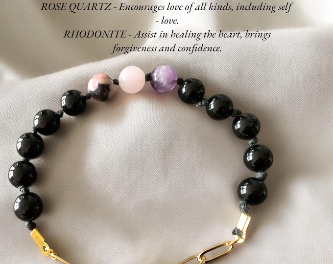 Gemstone Bracelet,  Healing Crystal Jewelry, Handmade Gift