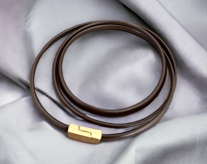 Wrapped Leather Bracelet, Leather Bracelet, Women's Bracelet, Men's Bracelet