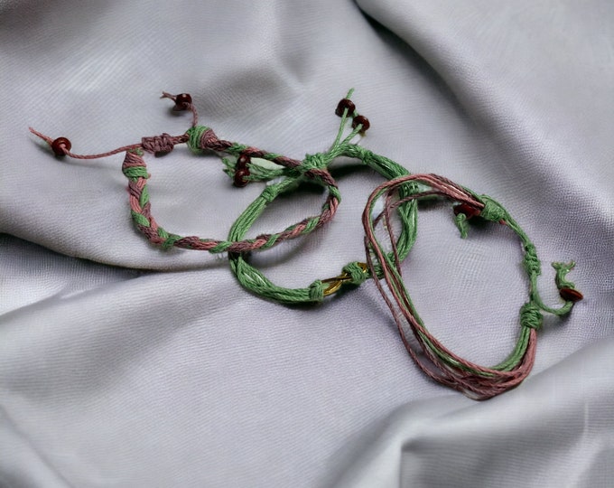Woven Hemp Cord Bracelet Set of 3, Friendship Bracelets, Bracelet Set of 3, Colourful Hemp Cord Bracelets, Unisex Bracelets
