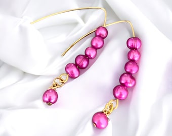 Potato Pearl Bridal Earrings, Bridal Earrings, Wedding Jewelry, Pearl Drop Earrings, Bridesmaid Gift.