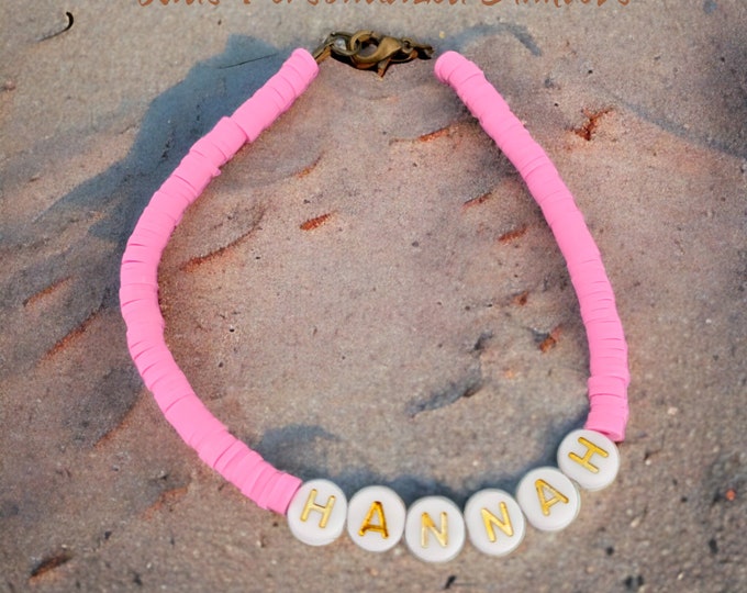 Kids Personalized Anklets, Children's Beaded Anklets