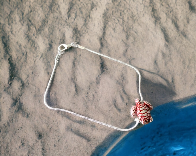 Sea Turtle Snake Chain Anklets, Starfish Snake Chain Anklets, Chain Anklets