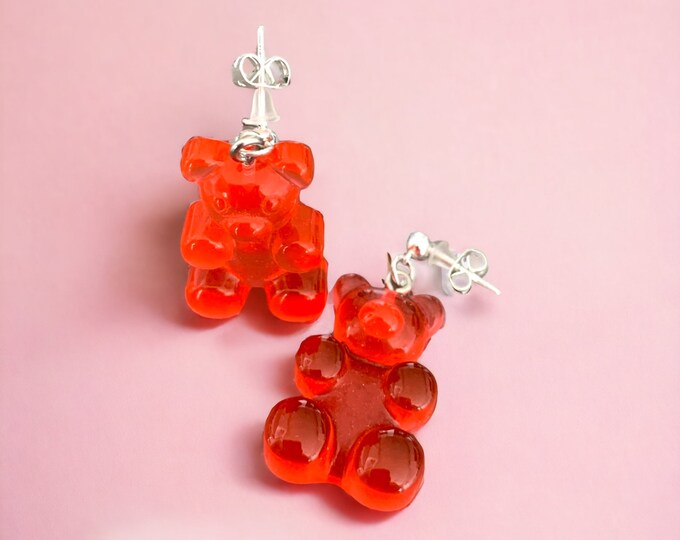 Kids Dangle Gummy Bear Earrings