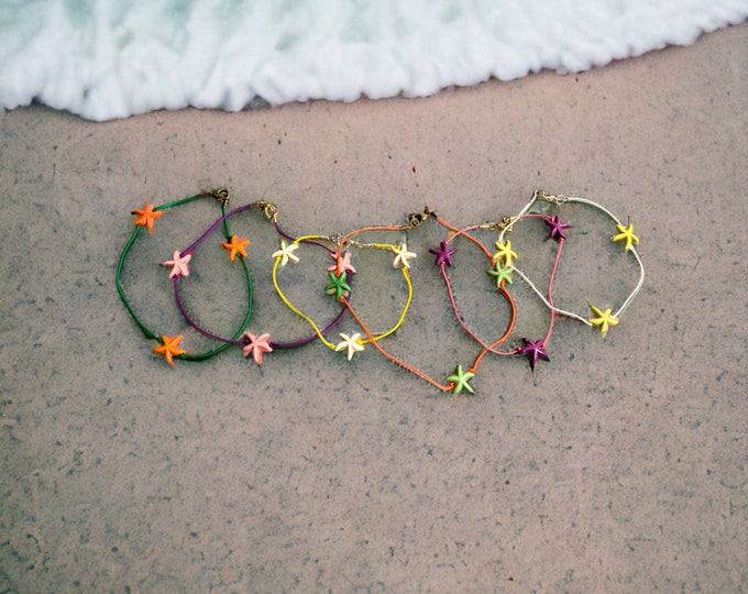 Chinese Cord Starfish Anklets. Fun in the Sun Anklets.