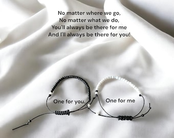 Friendship Bracelets. Set of Two Friendship Bracelets, Beaded Friendship Bracelets.