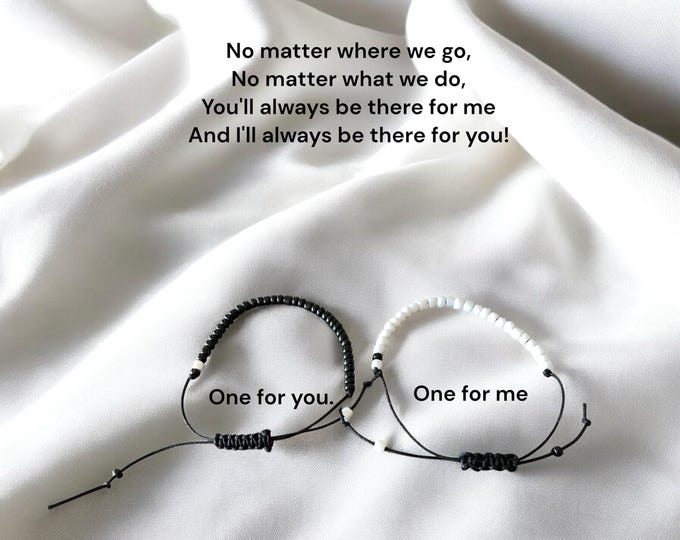 Friendship Bracelets. Set of Two Friendship Bracelets, Beaded Friendship Bracelets.