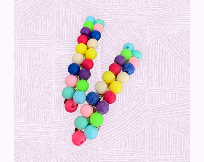Kids Beaded Hair Barrette, Girl's Hair Accessory, Kids Barrette.