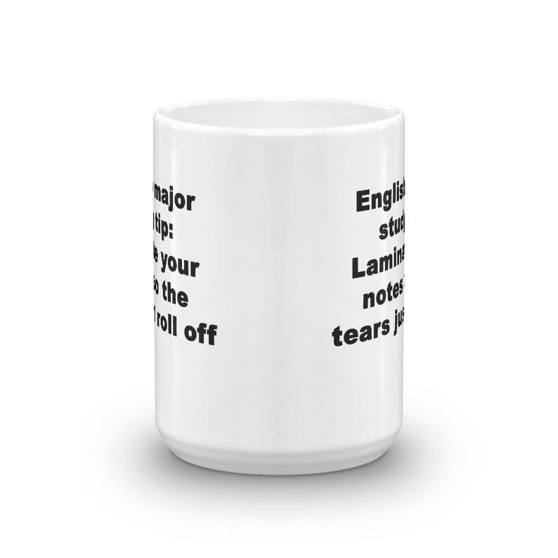 Funny English Major Mug English Student Gift College Student Etsy