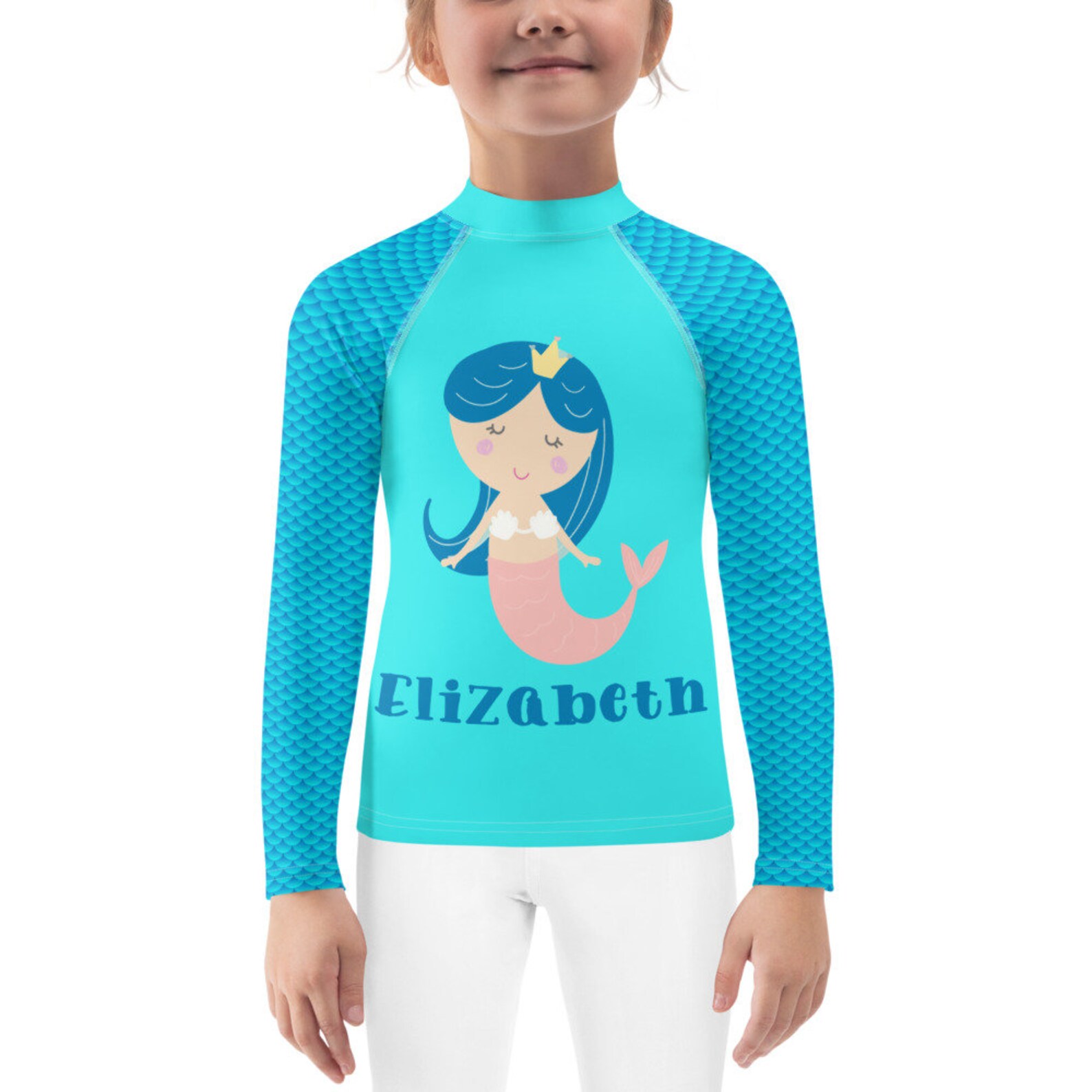 Kids Rashguard Personalized Toddler Rash Guard Mermaid Rash Etsy