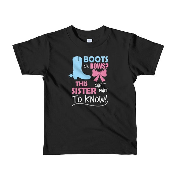 Gender Reveal Party Shirt Boots Or Bows Theme Baby Etsy