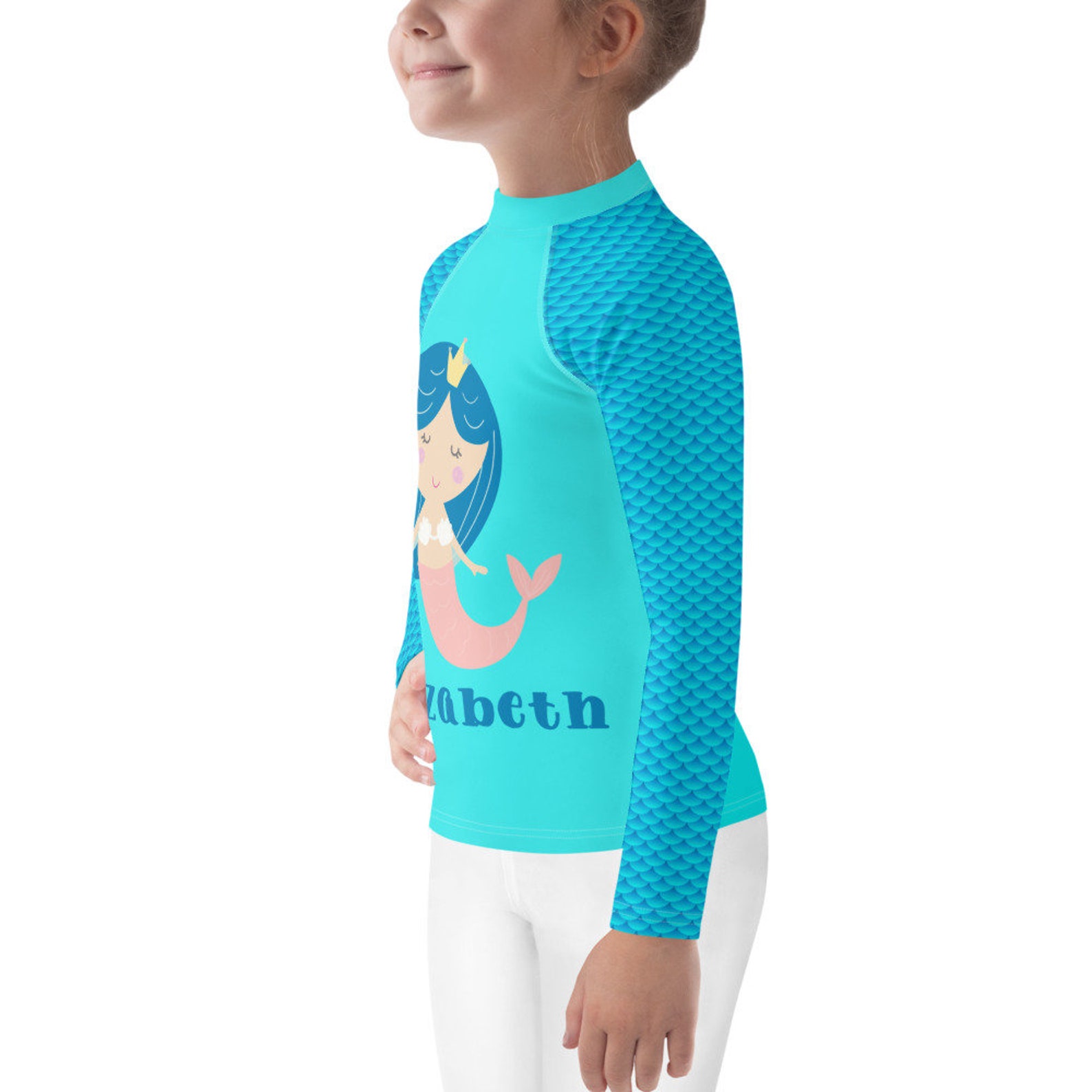 Kids Rashguard Personalized Toddler Rash Guard Mermaid Rash Etsy