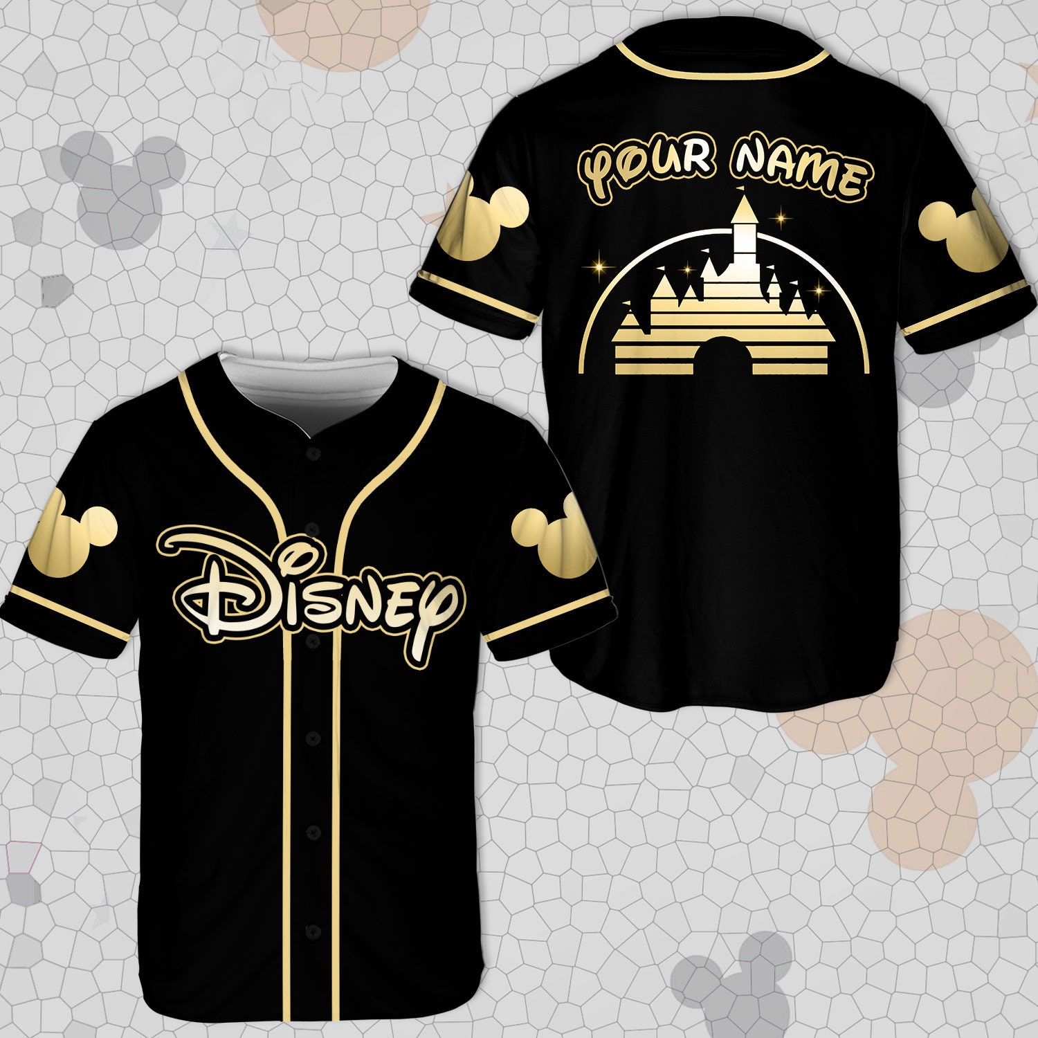 Personalized Disney Baseball Jersey, Custom Name Disneyland Baseball Jersey