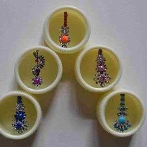 Large body sticker Bindi mixed colour style self stick on tattoo festival party rave India Bridal