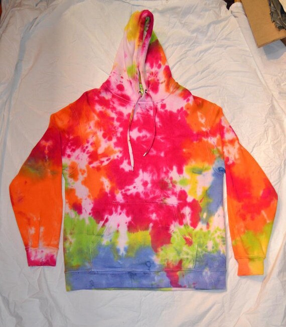 Tie Dye Rainbow Scrunch Hoodie UNISEX XS-5XL - Etsy Canada
