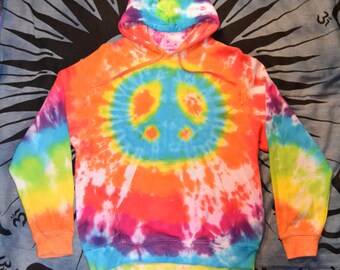 Tie Dye peace sign CND hoodie UNISEX XS-5XL