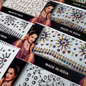 Huge bindi pack mixed colour style self stick festival party rave India Bridal