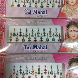 Huge bindi pack mixed colour style self stick festival party rave India Bridal