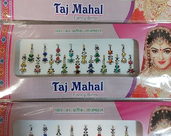 Énorme pack de bindi couleur mélangée style auto-collant festival fête rave India Bridal
