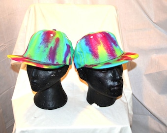 Tie Dye Ponytail Trucker Hat: Adjustable Cotton-mesh Cap - Etsy