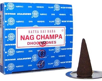 Nag Champa Satya 100% genuine sai baba Incense Cones 15g various scents