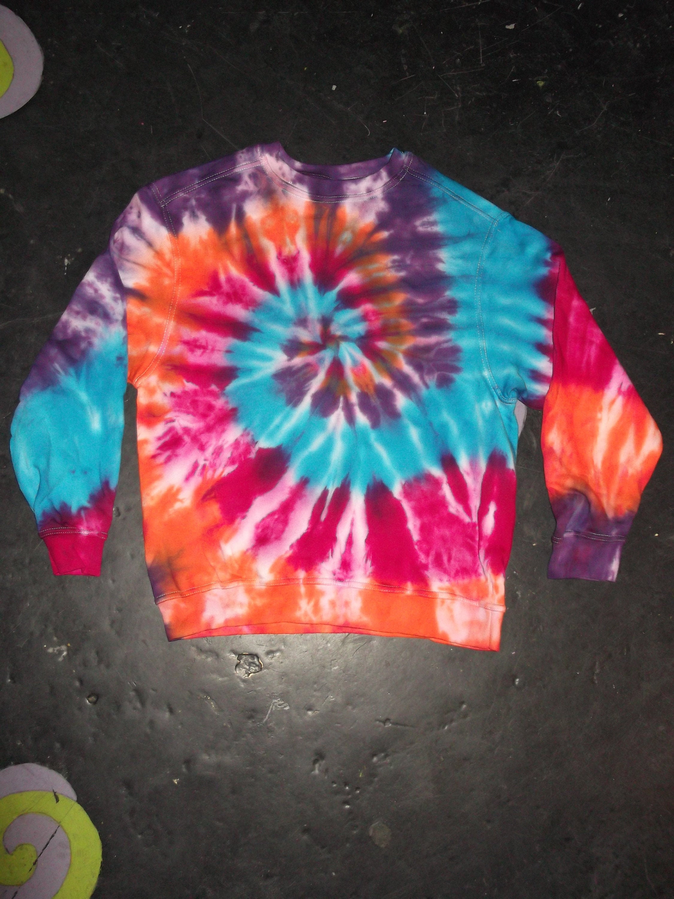 Tie Dye purple rainbow spiral sweatshirt hoodie UNISEX XS-3XL