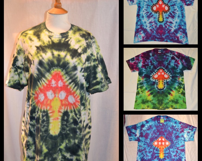 Tie Dye handmade unique fairy magic mushroom T shirt UNISEX S-5XL