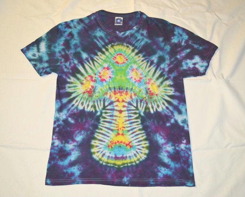 [ LMC ]★TIE DYE MUSHROOM LONG SLV TEE LMC Men's Long Sleeve Tie Dye Mushroom T-Shirt in Purple LMC