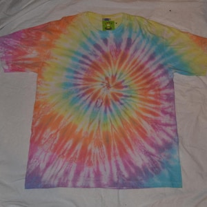 Tie Dye Pastel rainbow spiral T shirt UNISEX S-5XL