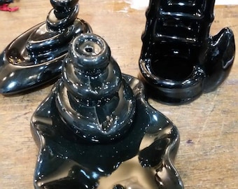 Backflow incense burner VARIOUS DESIGNS waterfall smokefall black