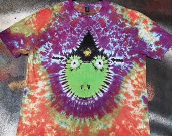 Tie Dye Witch Frog goth Halloween Horror T shirt unisex S-5XL custom made