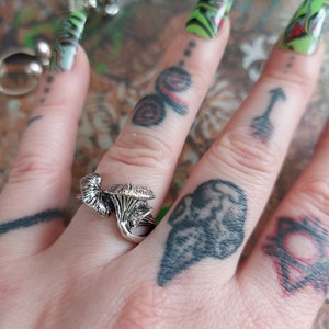 Mushroom Ring, one size, hippy ring, nature