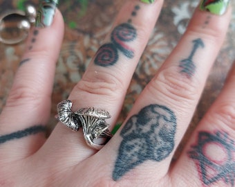 Mushroom Ring, one size, hippy ring, nature