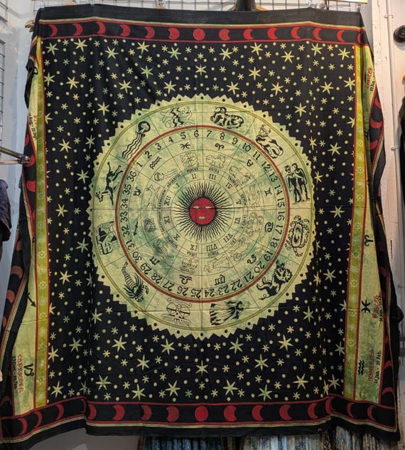 Gobelino Decorativo De Astrología Hippie Hindú Para Colgar En La Pared