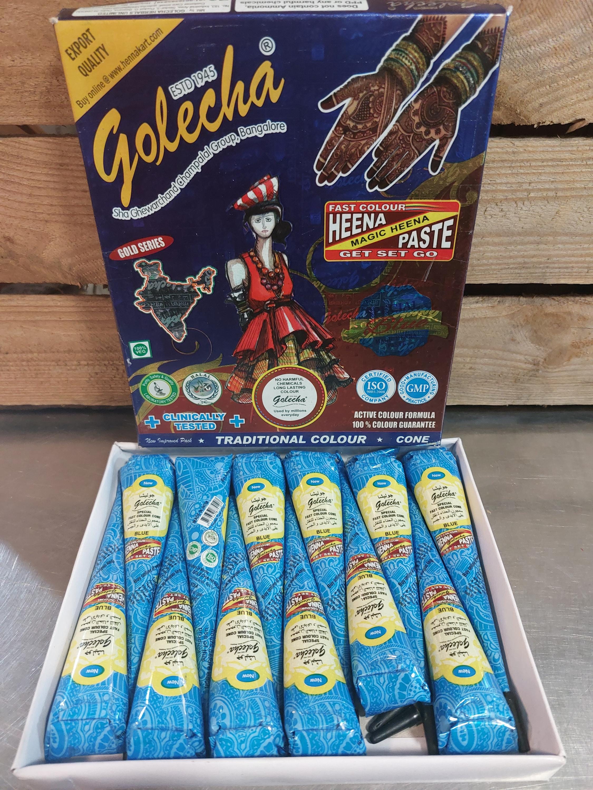 Coloured Henna Cone X12 FULL BOX 100% Natural Wholesale Bulk