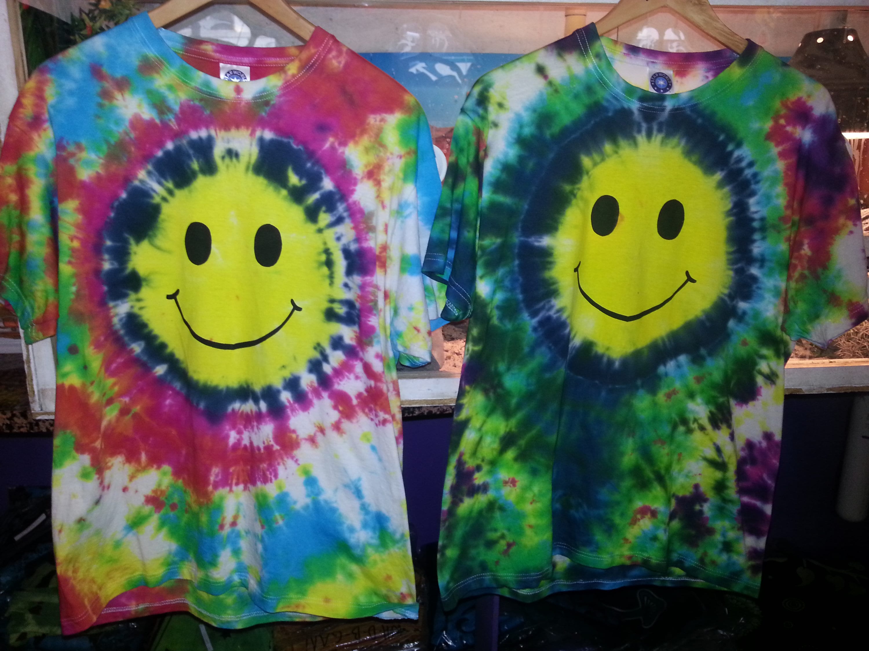 Tie Dye SMILEY Face Rave T Shirt UNISEX S-5XL - Etsy