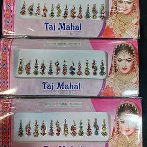 Huge bindi pack mixed colour style self stick festival party rave India Bridal gold