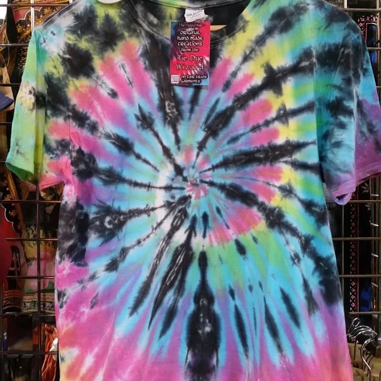 Tie Dye Black Pastel Rainbow Spiral T Shirt UNISEX S-5XL - Etsy