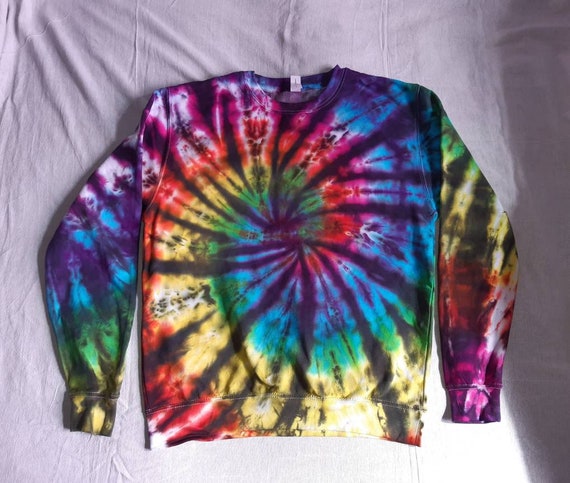 Tie Dye Dark Rainbow Spiral Sweatshirt Hoodie UNISEX XS 3XL Etsy