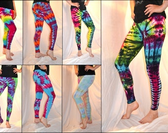 Tie Dye Leggings MULTI COLOUR custom make your own FREESIZE