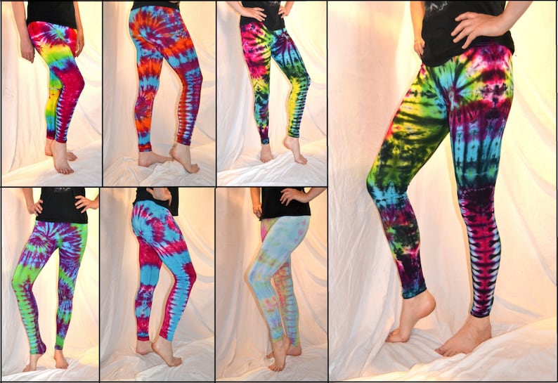 Tie Dye Leggings MULTI COLOUR Custom Make Your Own FREESIZE Etsy
