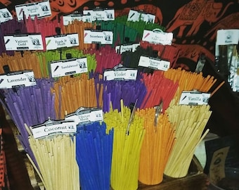 Handmade colourful incense sticks PICK N MIX