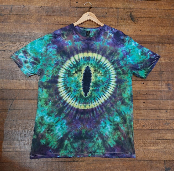 Dragon Eye Tie Dye Purple Green Fantasy Gothic - Etsy