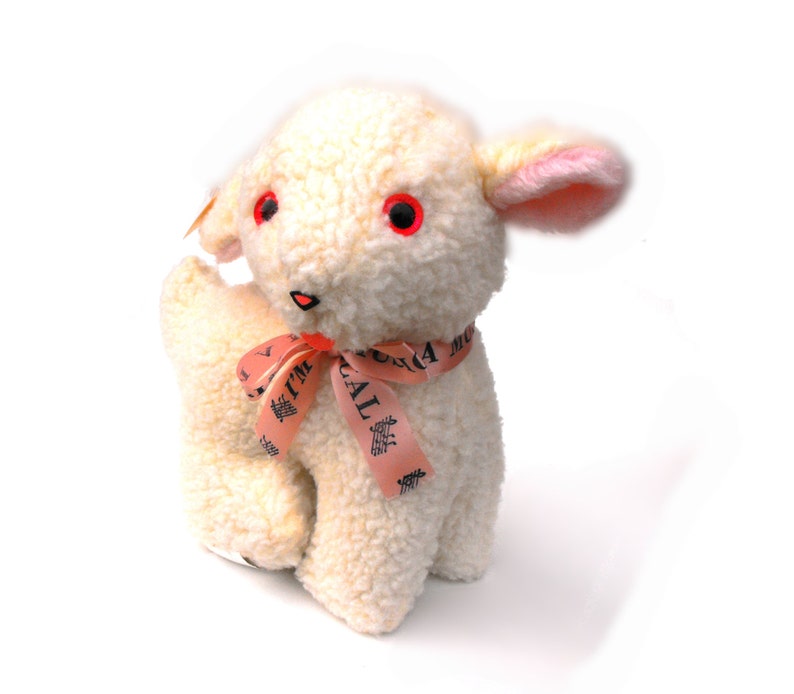 1974 Musical Lamb Toy Vintage Dollcraft Industries Rare Lamie Etsy Canada